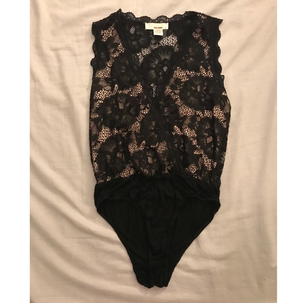 Lace Surplice Bodysuit